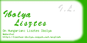 ibolya lisztes business card
